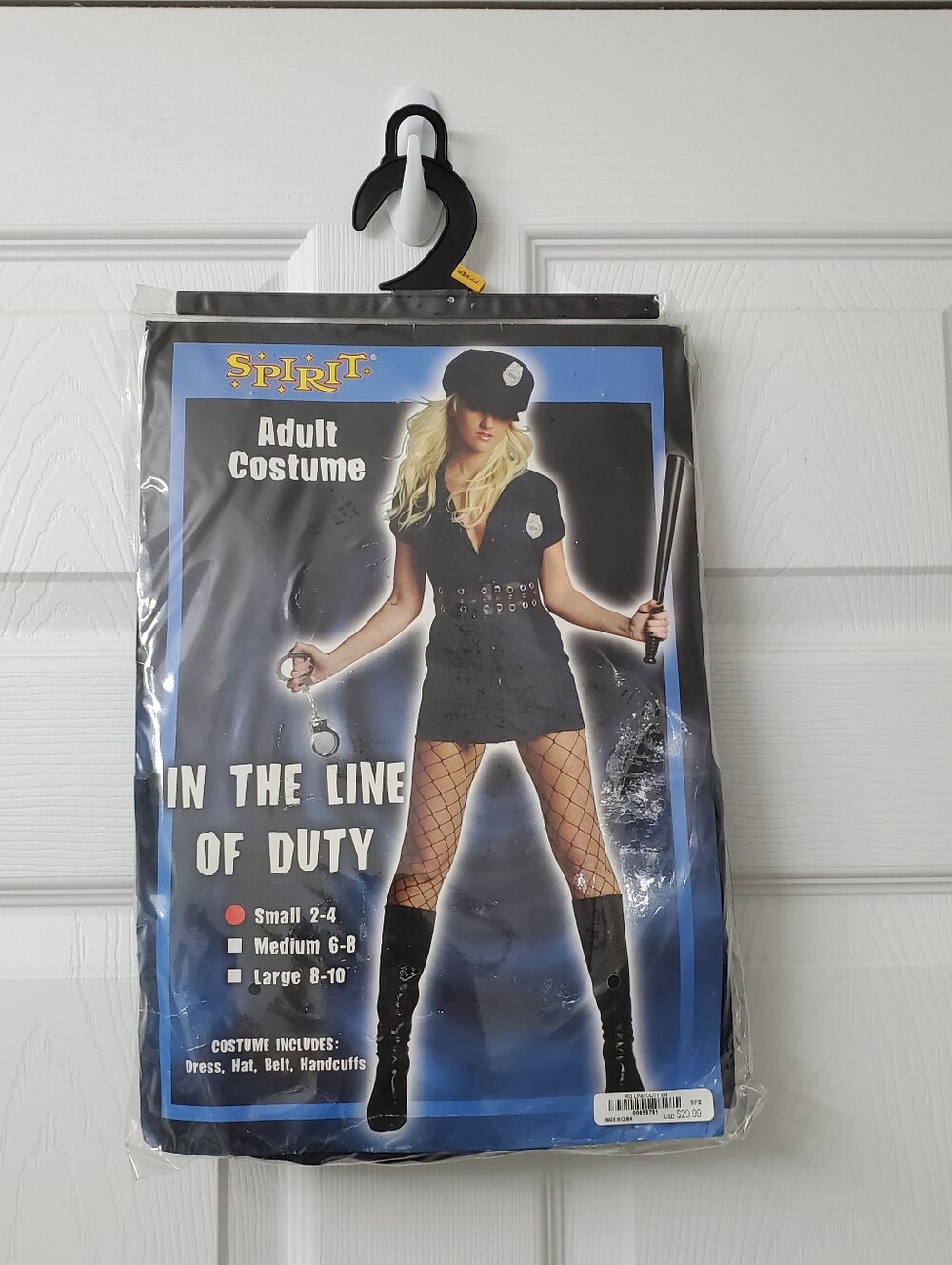 Spirit Women's Halloween Sexy Blue Police Officer Costume Dress Size S